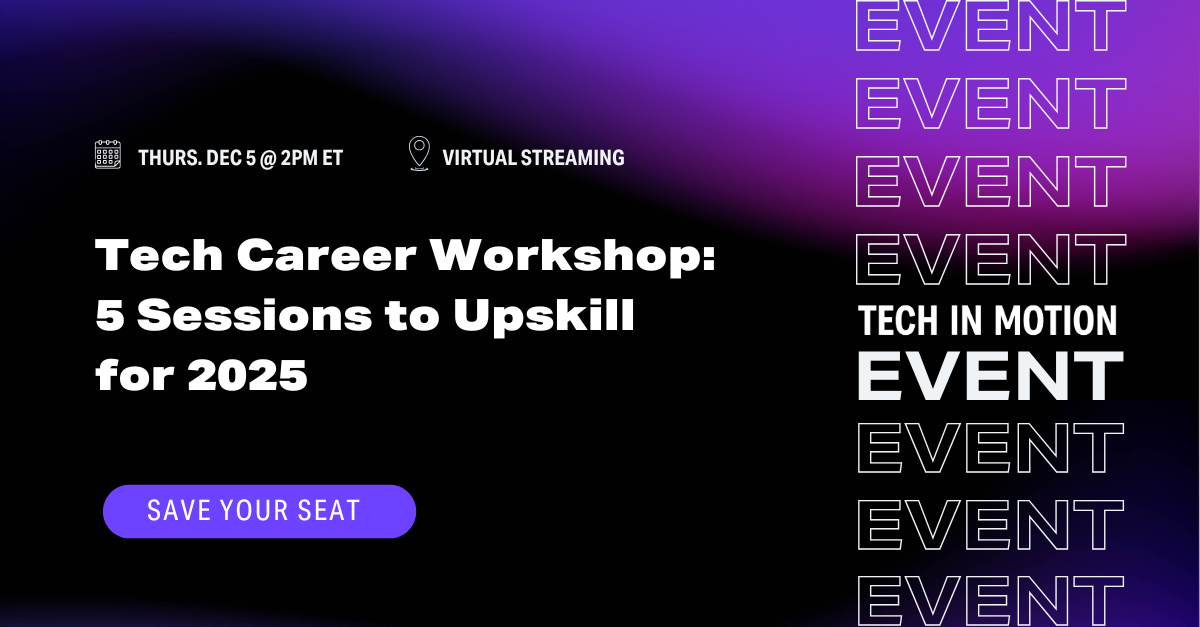 Tech Career Workshop: 5 Sessions to Upskill for 2025