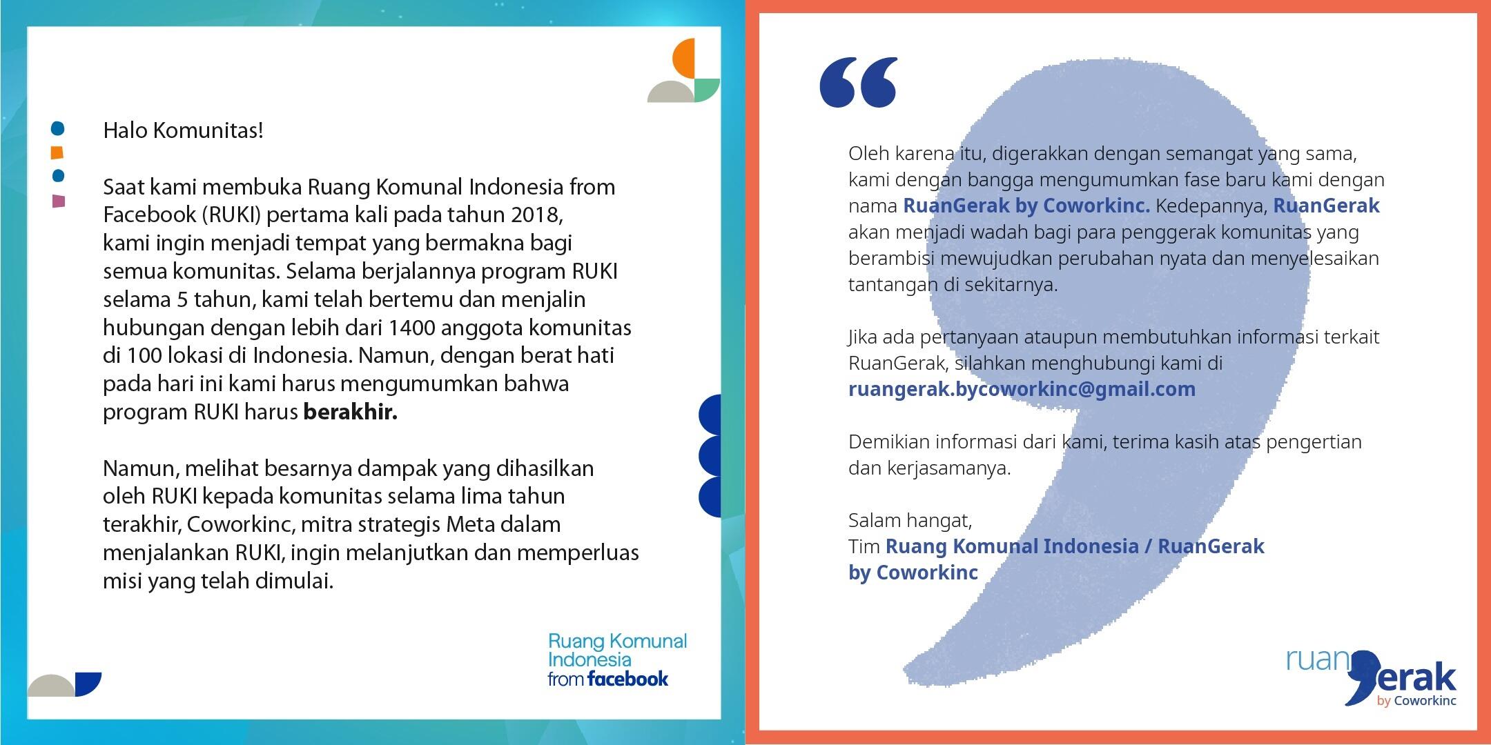Pengumuman RUKI ditutup