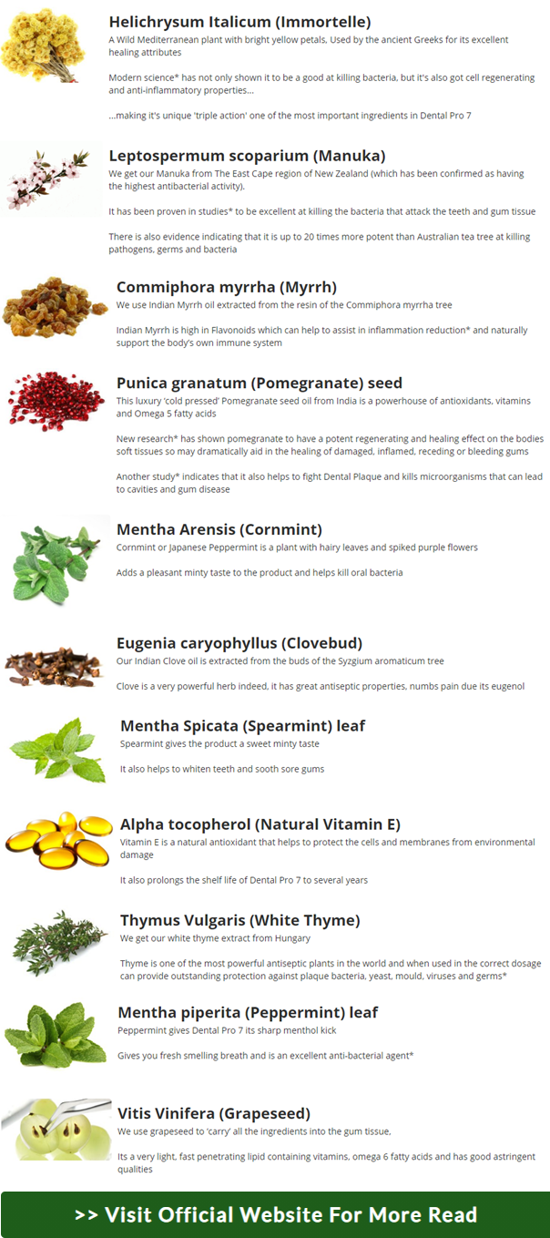 Dental Pro 7 Ingredients
