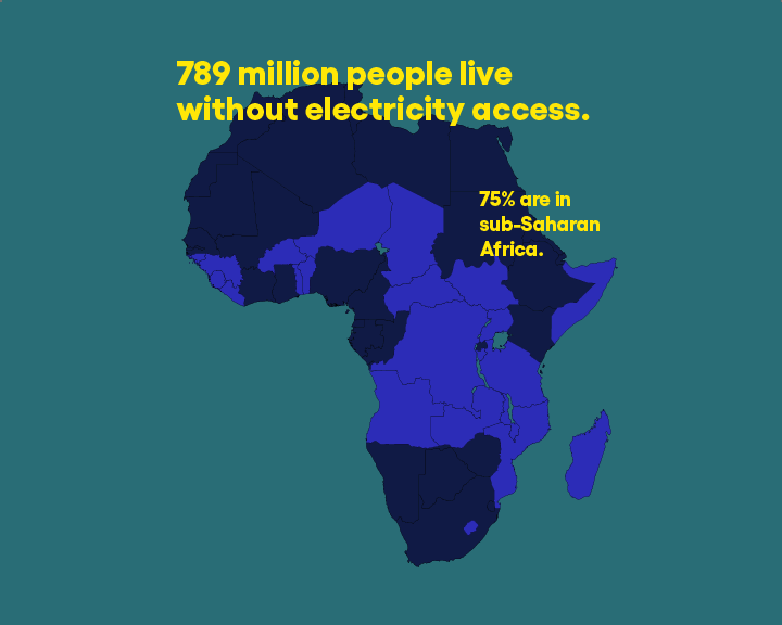 Graphic detailin 789 million people live without electricity access