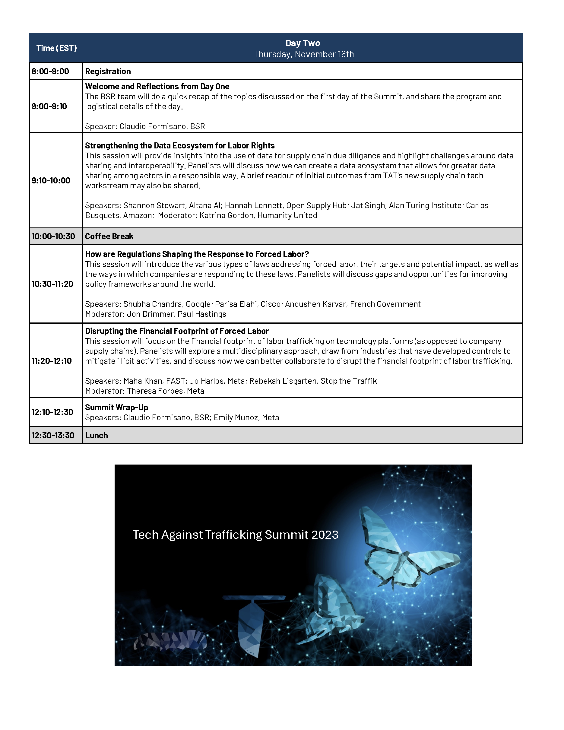 Agenda Day 2