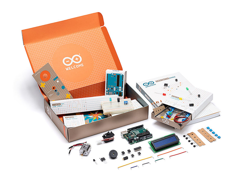 A picture of an Arduino Starter Kit
