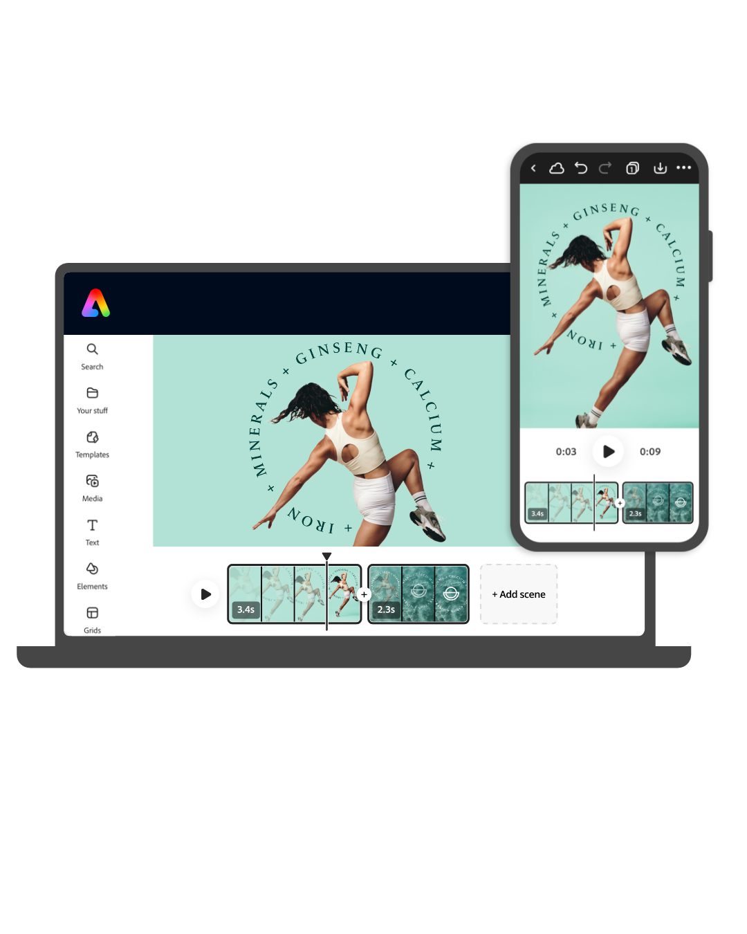 Adobe Express Drag and Drop Video Editing graphic