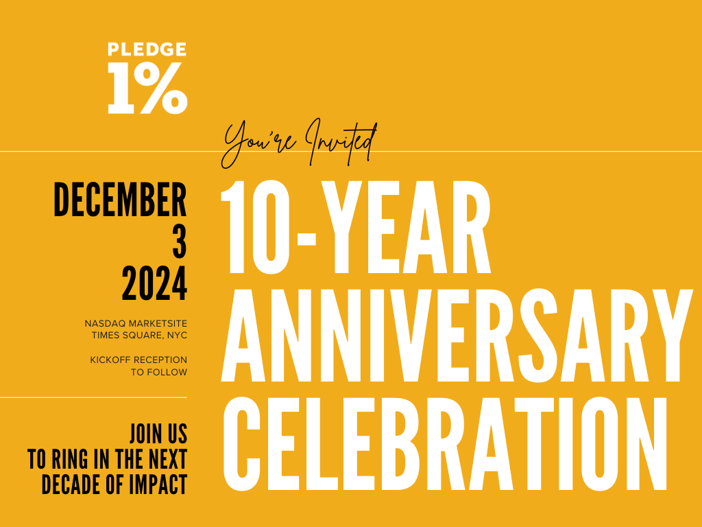Nasdaq Closing Bell Ringing Ceremony & Pledge 1% 10-Year Anniversary  Kickoff Reception