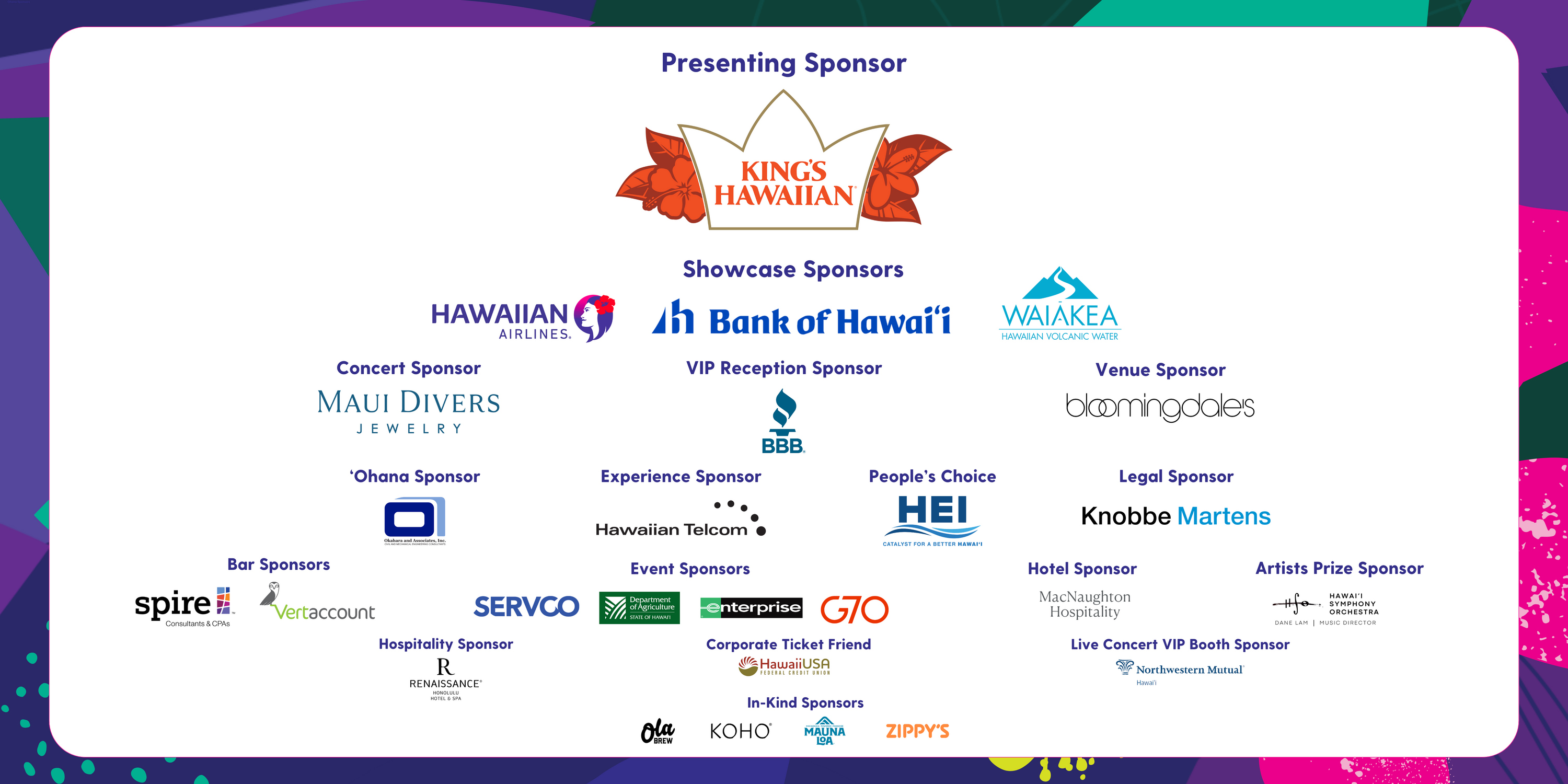 Mana Up Showcase 2024 Sponsors