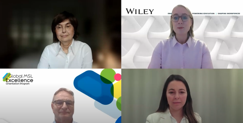 4 executives during a webinar