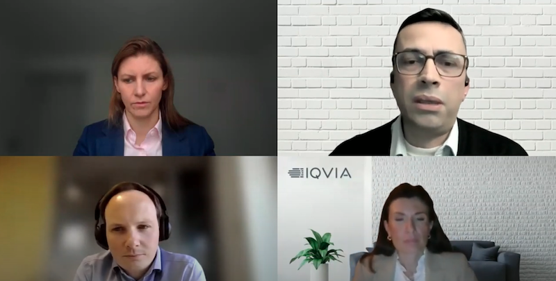 4 executives during a webinar