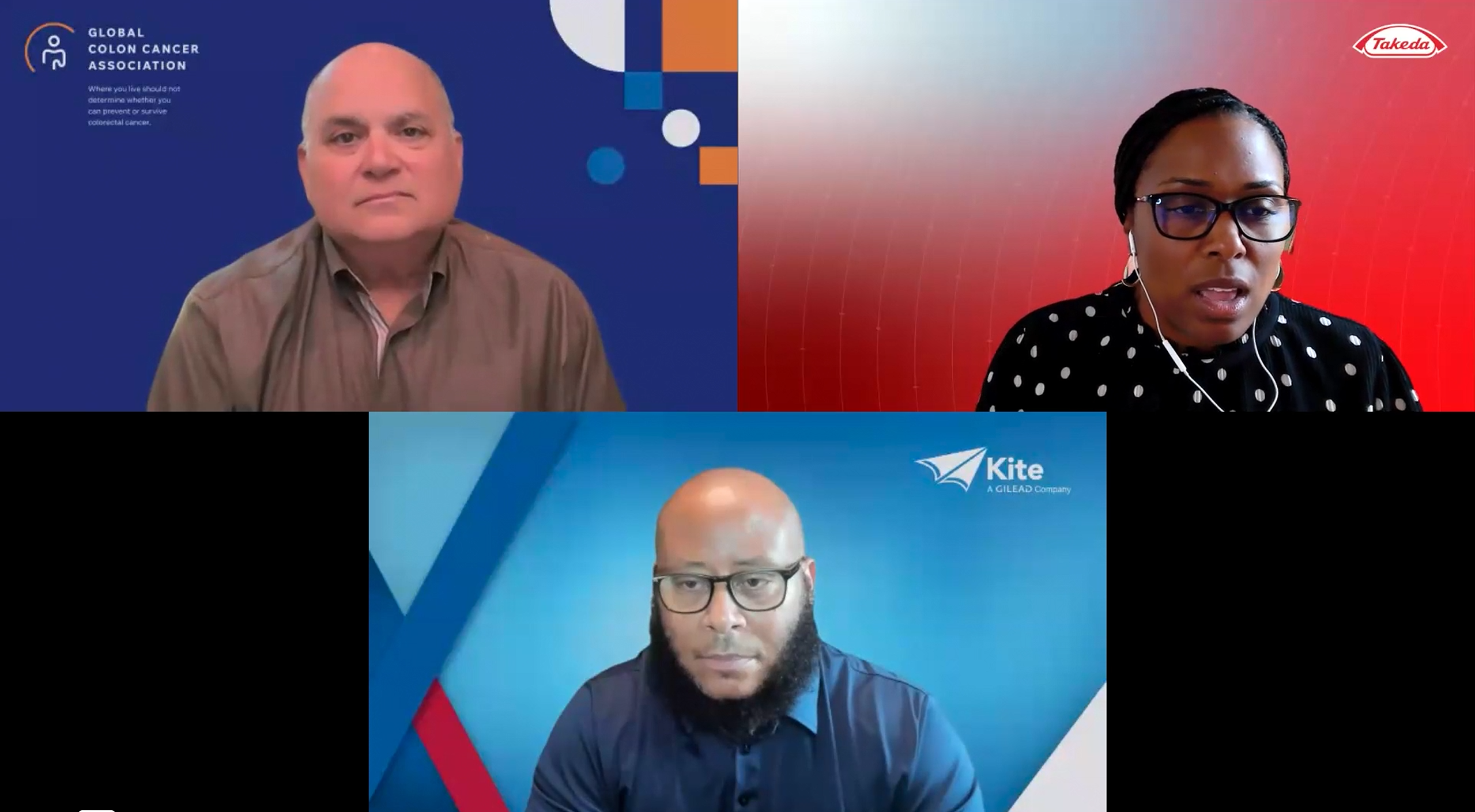5 executives during a webinar