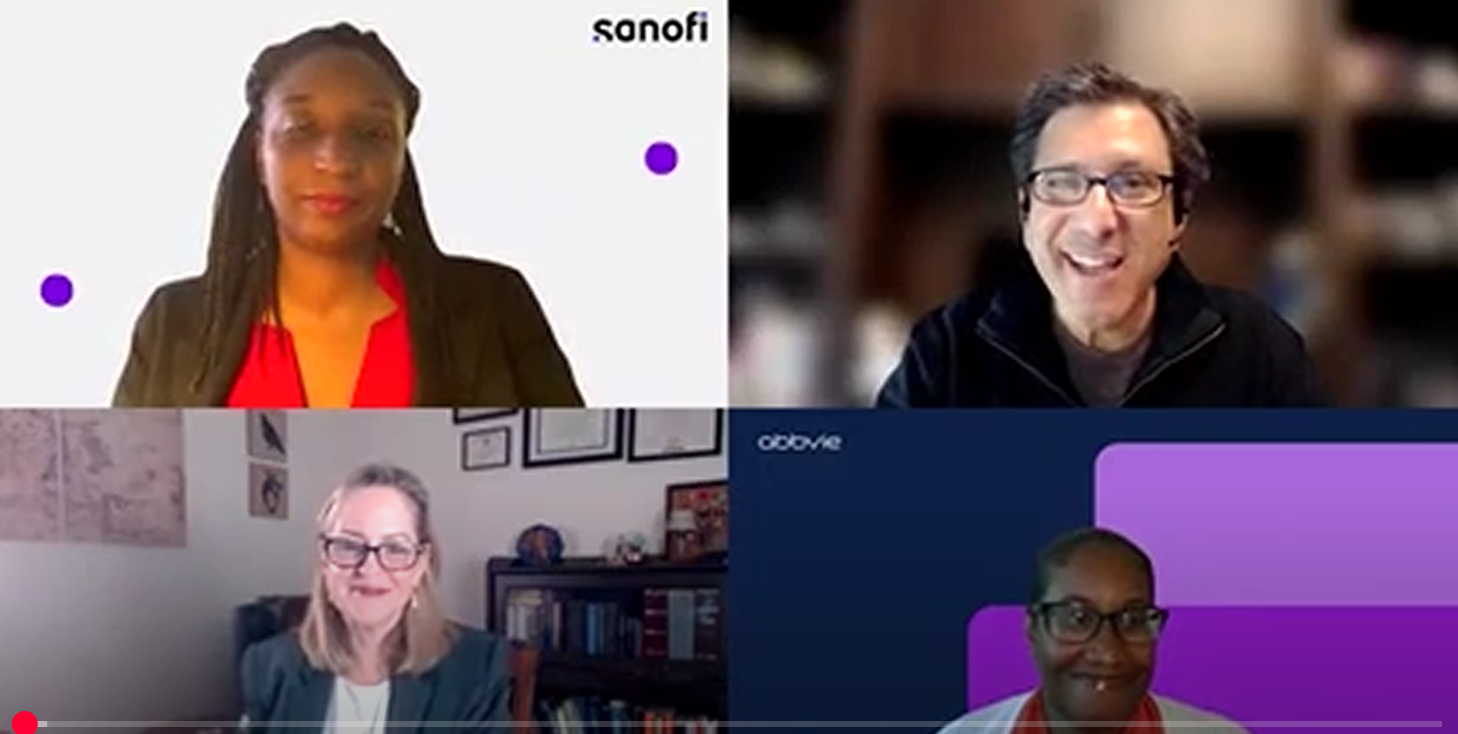 4 executives during a webinar