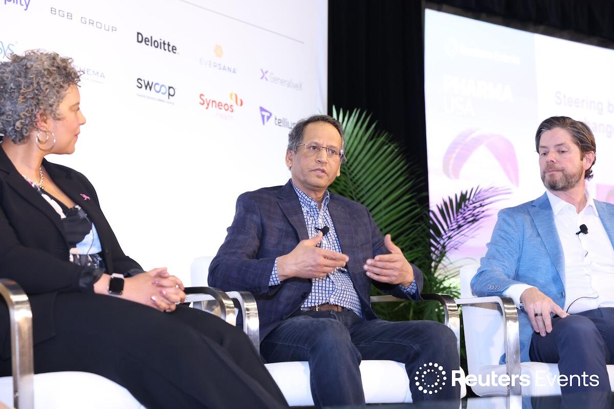 3 panellists onstage at Pharma USA