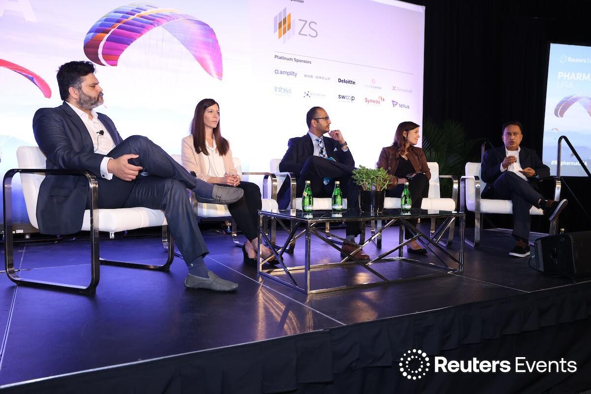 5 panellists onstage at Pharma USA