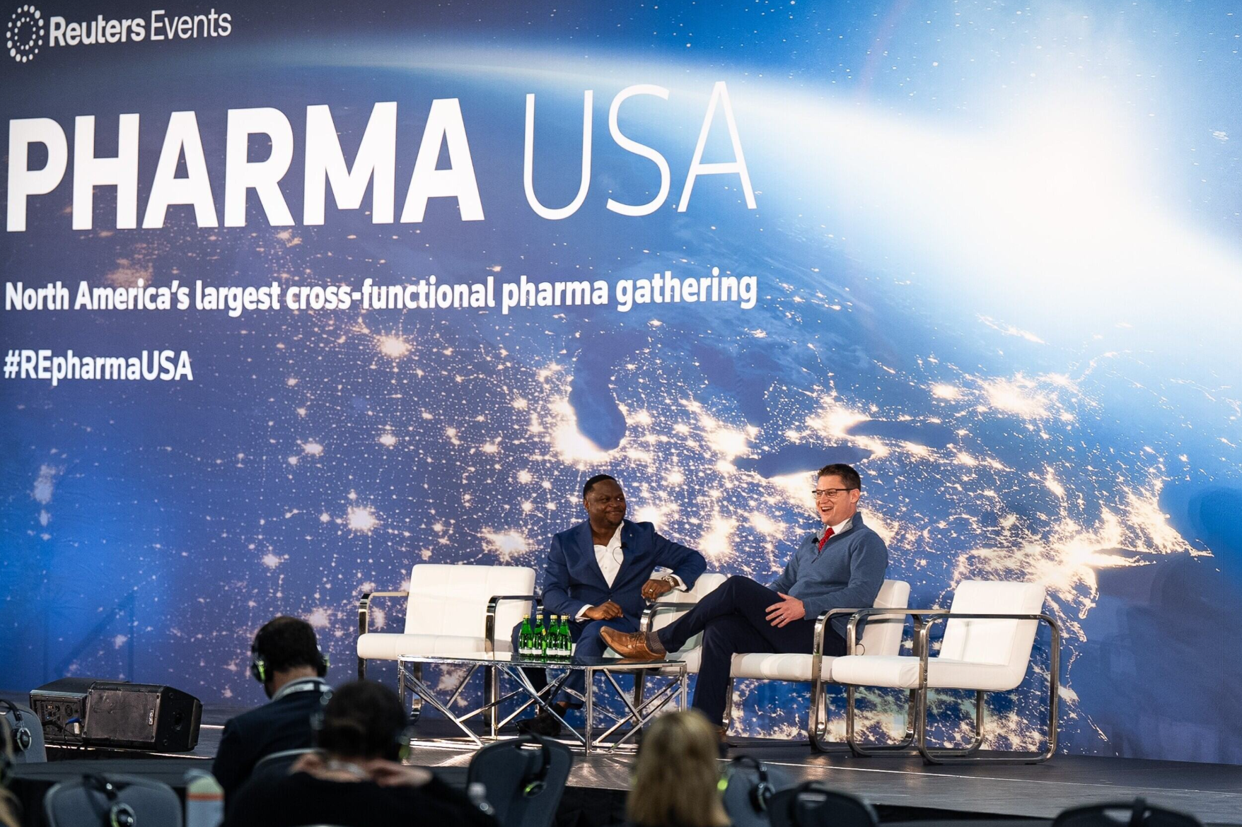 2 speakers onstage at Pharma USA