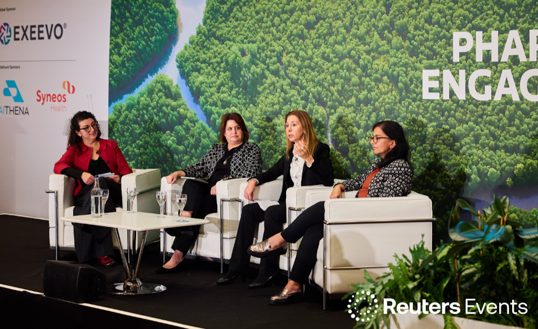 4 Panelists on stage at Reuters Pharma