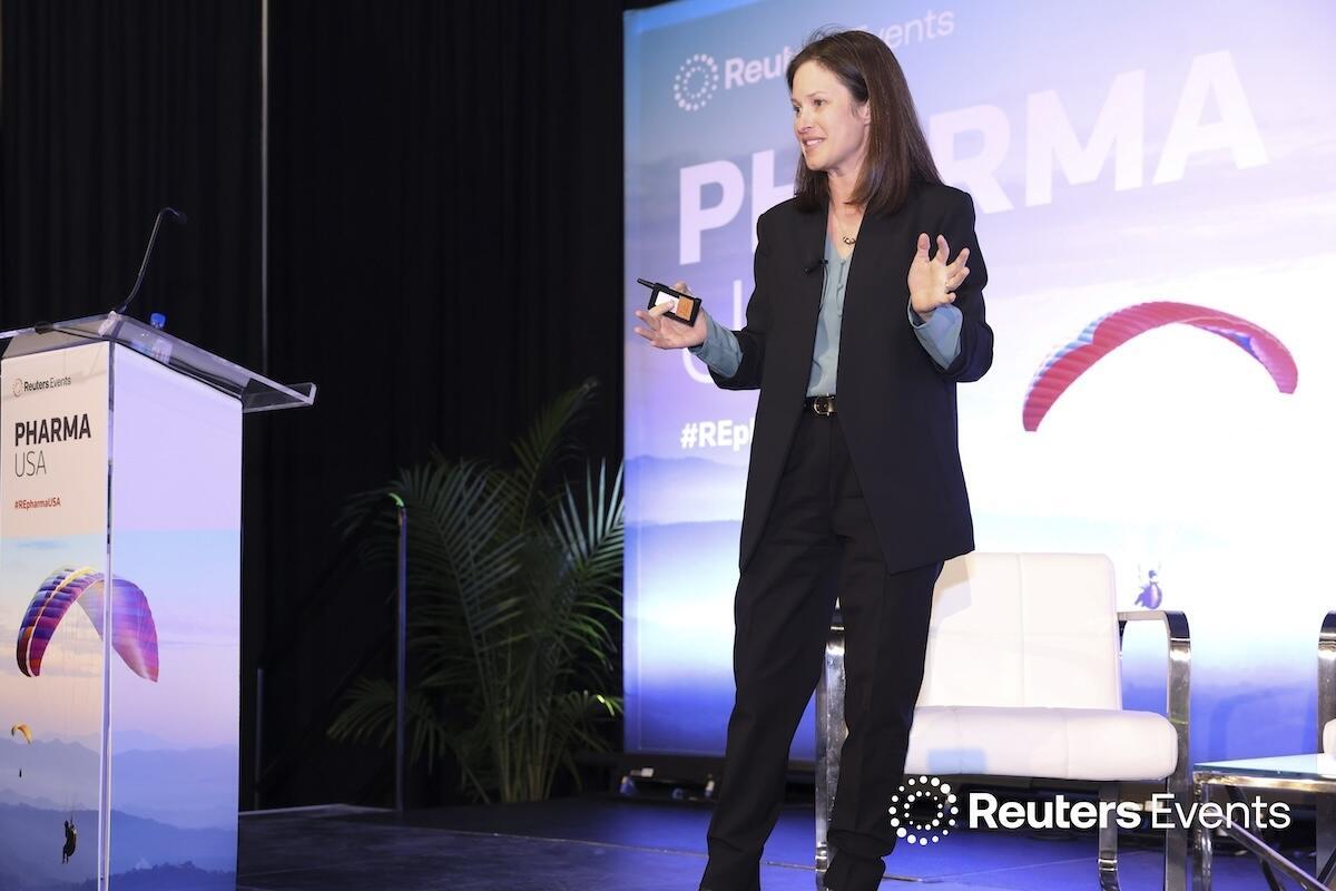 Speaker onstage at Pharma USA