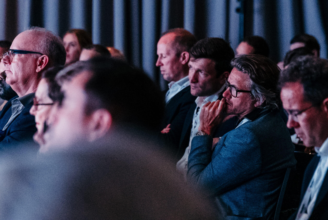 Audience members listen during a Reuters NEXT Europe session.