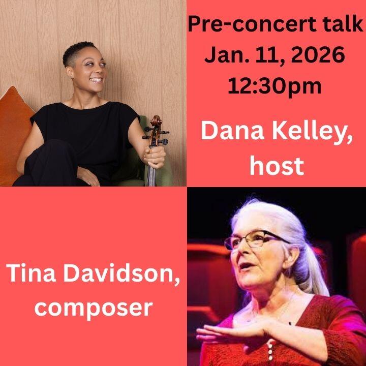 Photo of Dana Kelley, a Black woman, seated on a green couch, holding a viola