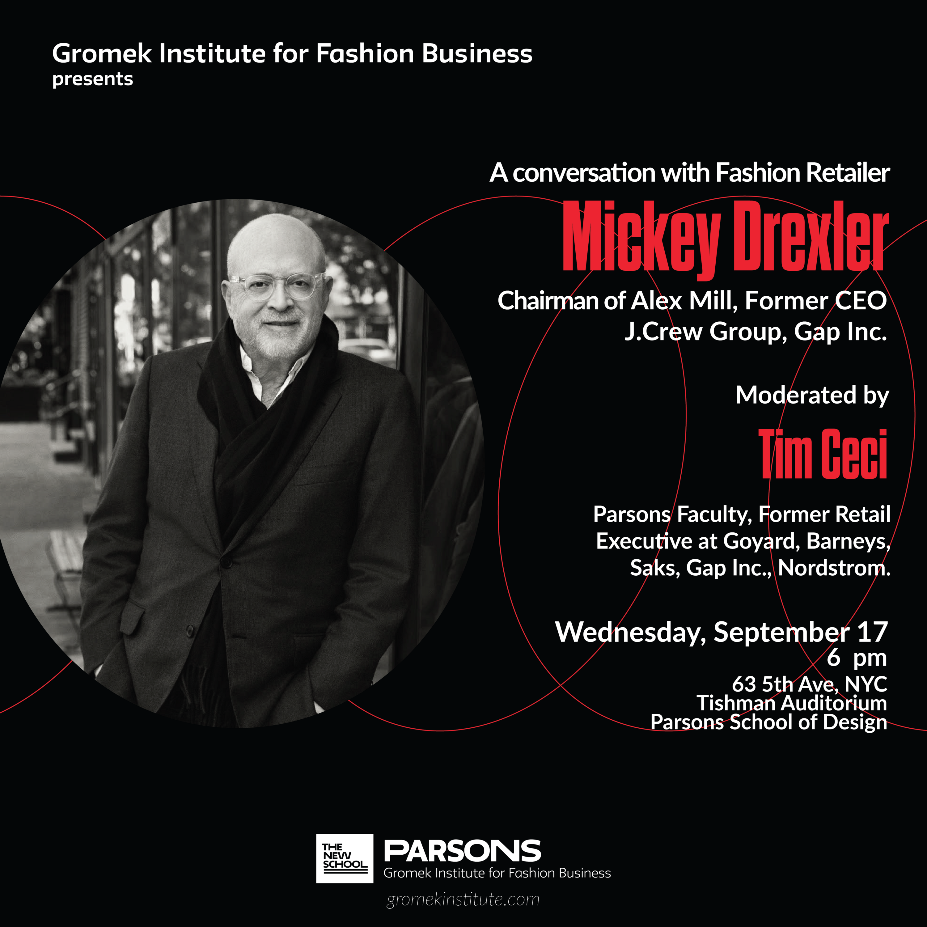 Gromek Institute presents: A Conversation with Fashion Retailer Mickey Drexler