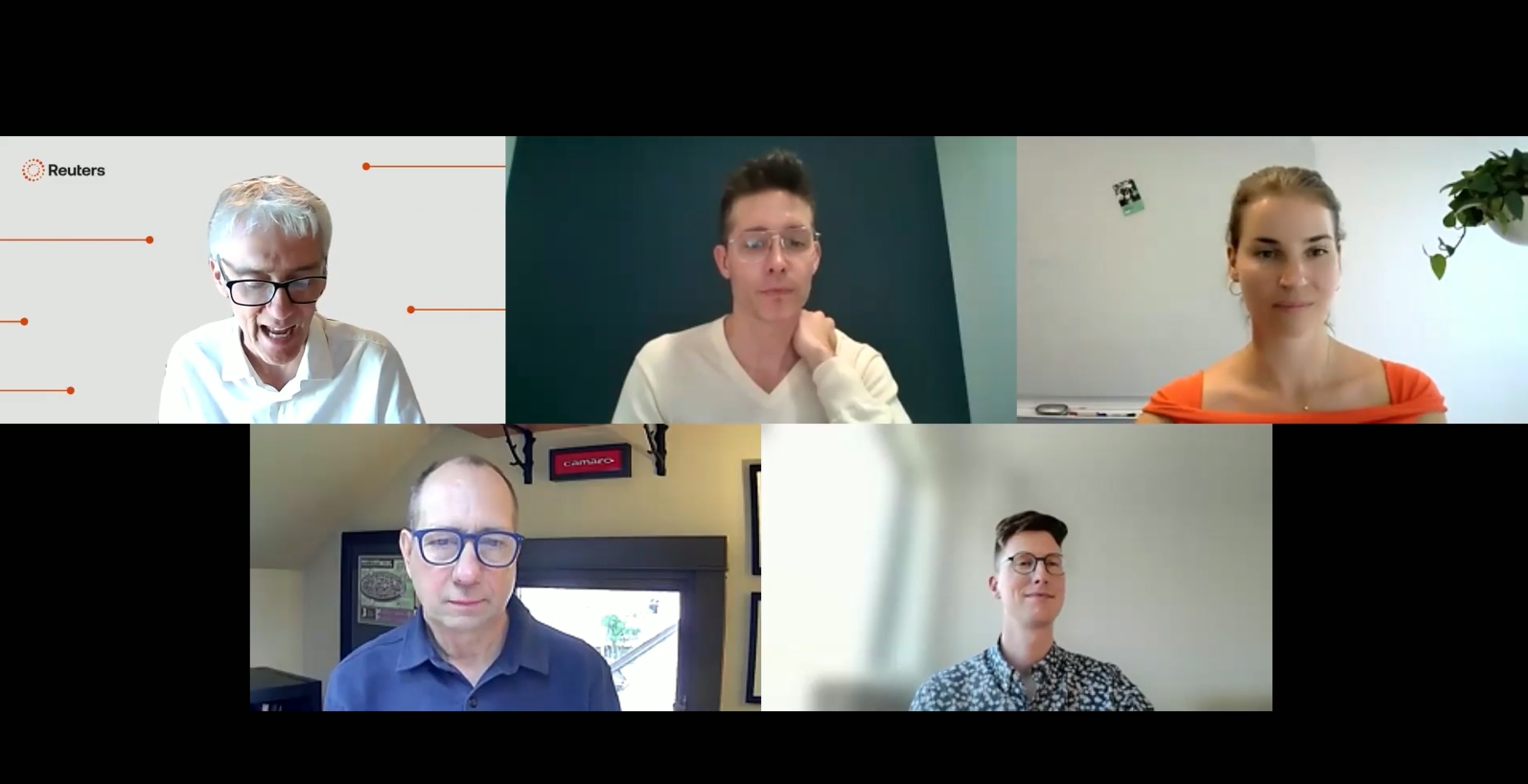 5 panellists during a webinar