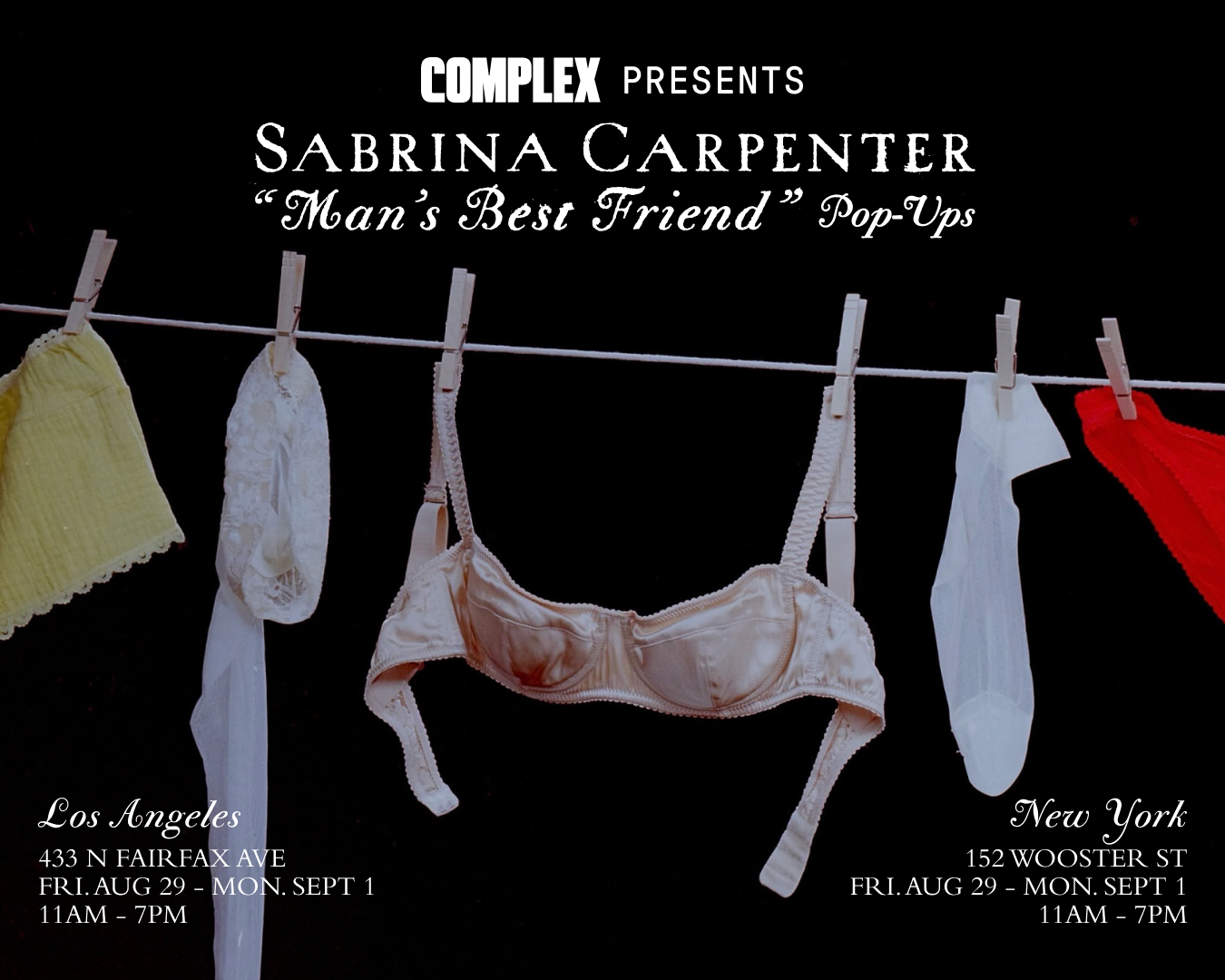 Complex Presents Sabrina Carpenter Man's Best Friend Pop-Up