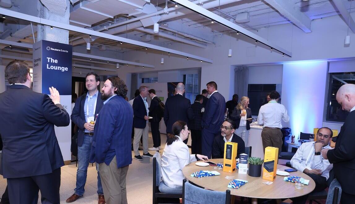 People networking in a room