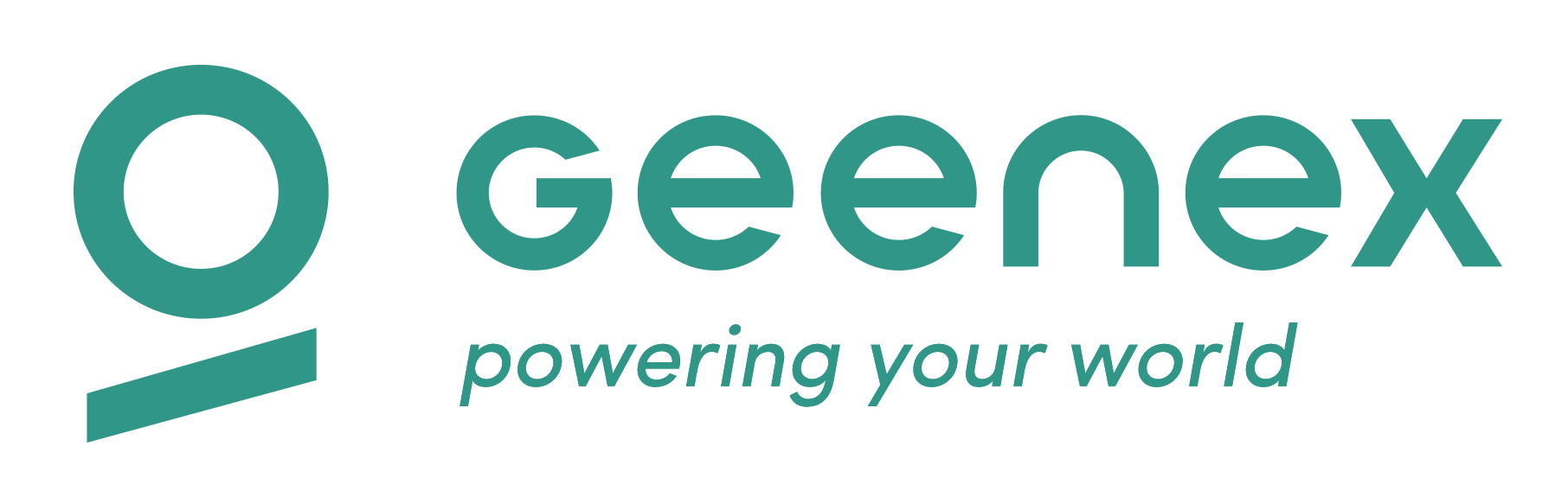 Geenex (powering your world) logo