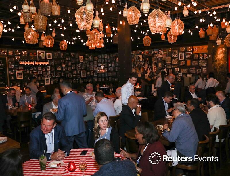 The networking event at a bar at the Supply Chain USA show