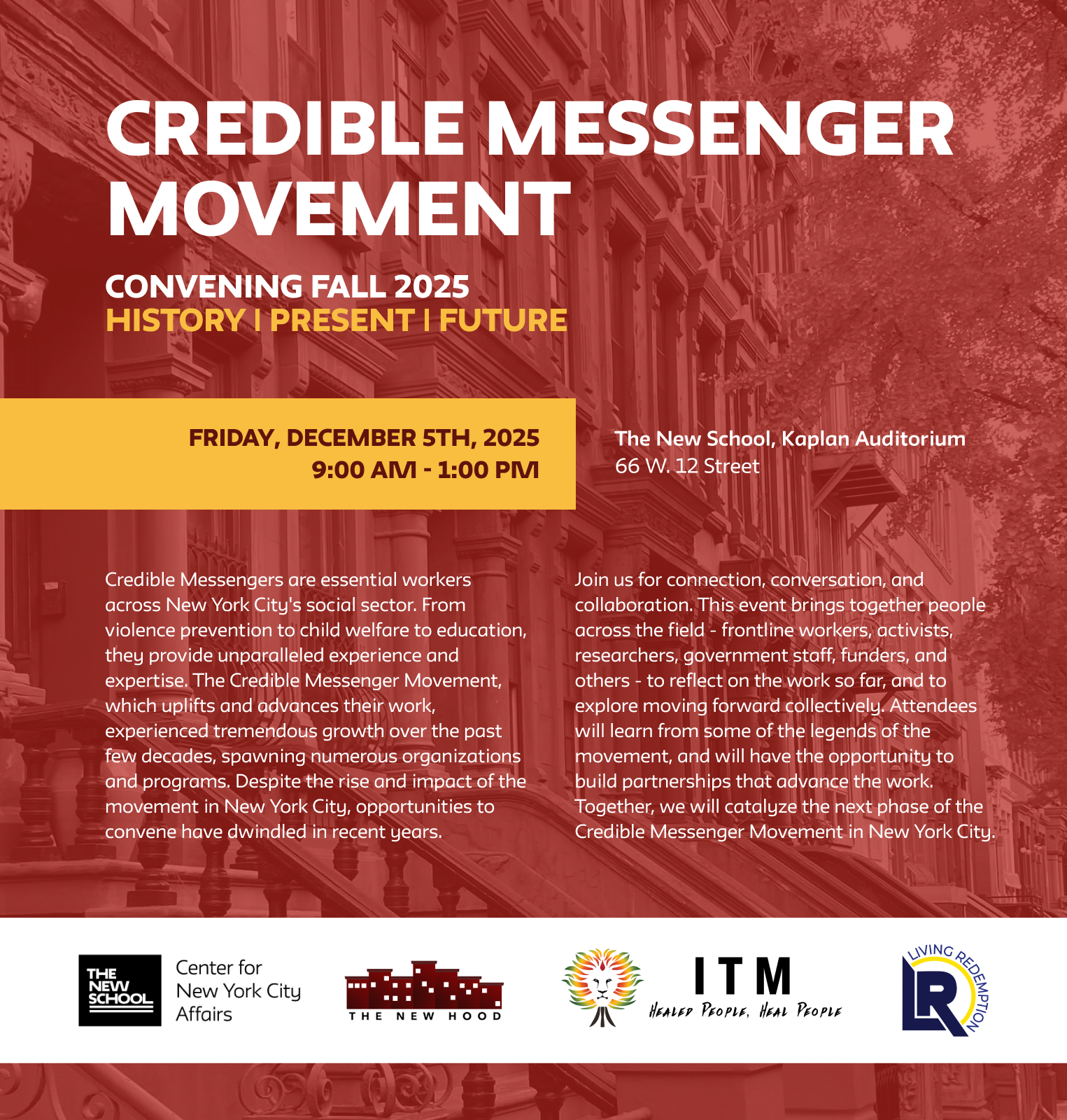 Credible Messenger Movement Convening Fall 2025: History | Present | Future