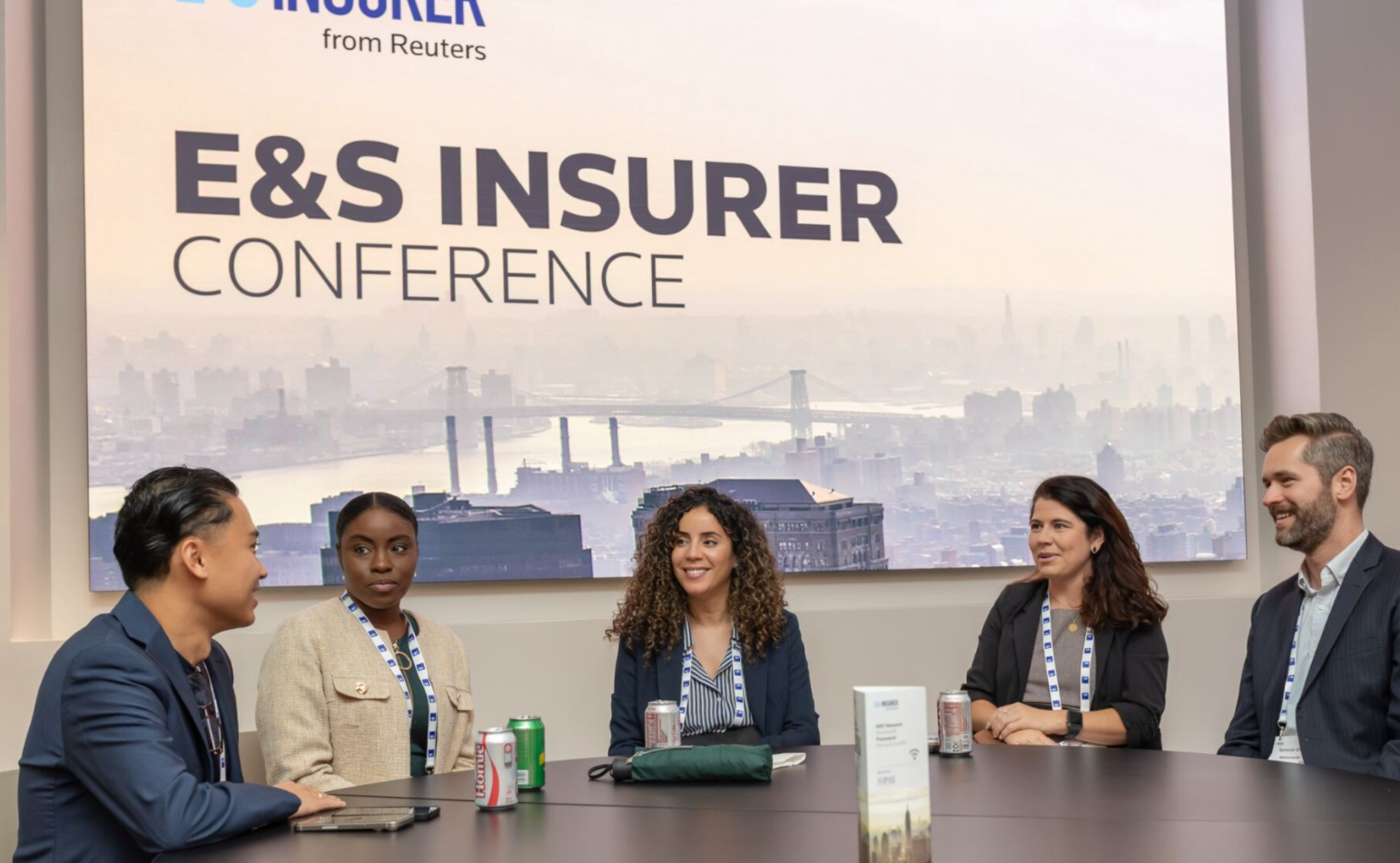 Panel of five professionals talking at the E&S Insurer Conference.