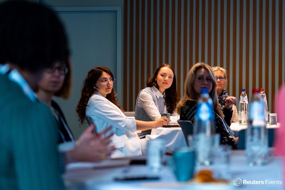 Photo of people discussing a topic at the The Future of Insurance USA event