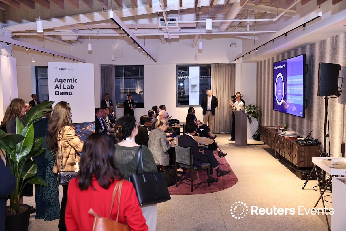 A photo of the AI Lab at the Momentum AI Finance USA Event
