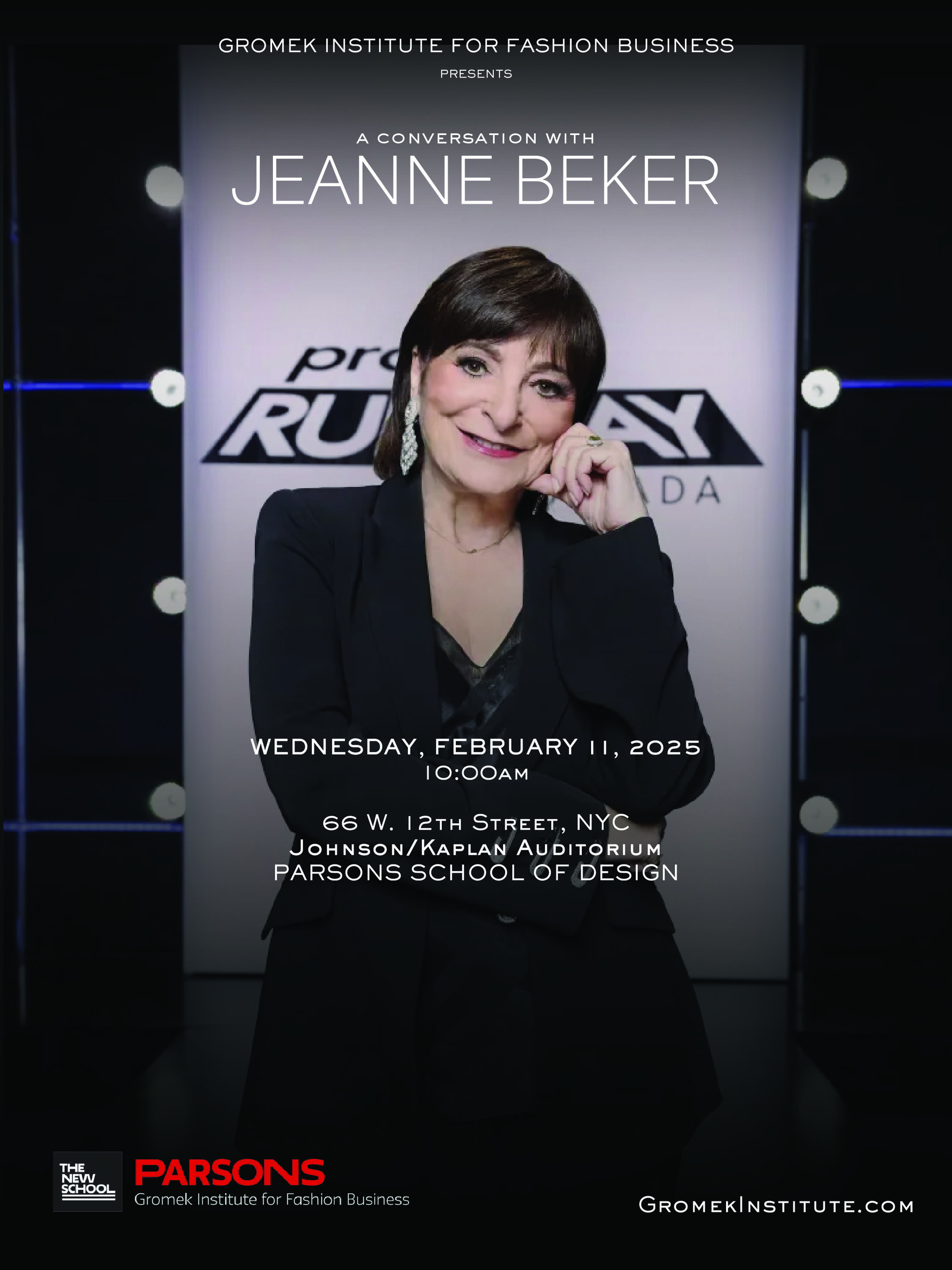 Project Runway's Jeanne Beker Fireside Chat, presented by Gromek Institute