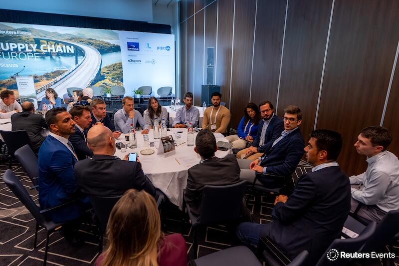 Attendees talk at the Supply Chain Europe 2025