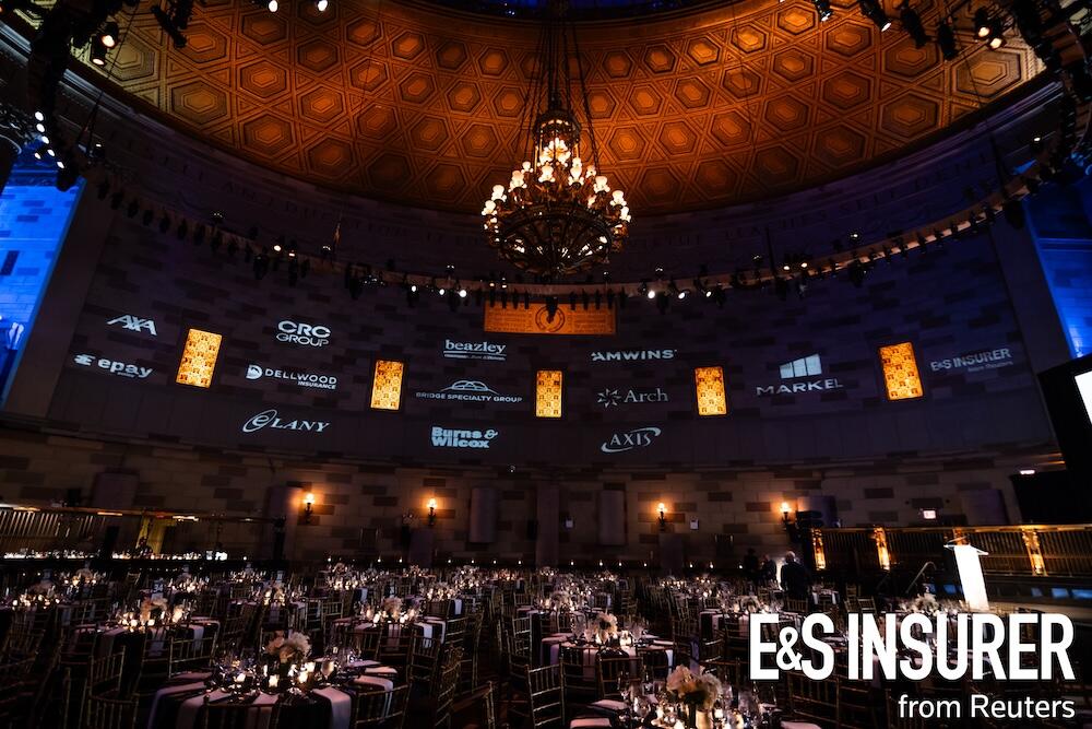 Photo of the awards venue - a large ballroom
