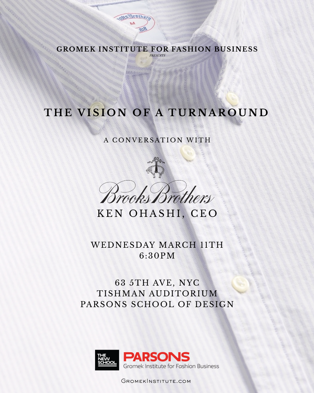 Brooks Brothers CEO, Ken Ohashi, The Vision of a Turnaround Fireside Chat, presented by Gromek Institute