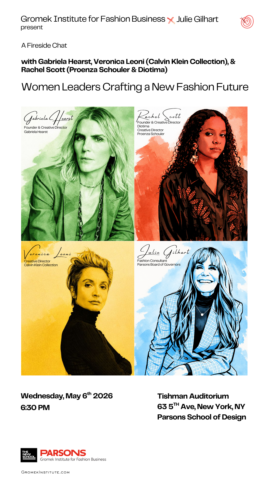 A Conversation with Gabriela Hearst, Veronica Leoni (Calvin Klein Collection), Rachel Scott (Proenza Schouler | Diotima) & Julie Gilhart, presented by Gromek Institute