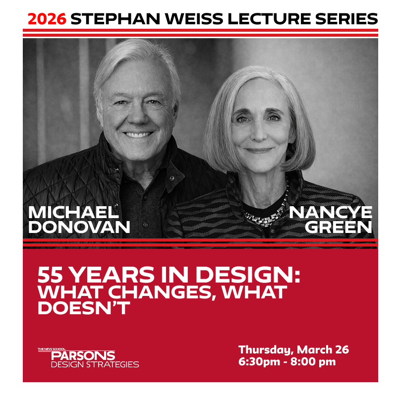 Stephan Weiss Lecture: 55 Years in Design: What Changes, What Doesn’t