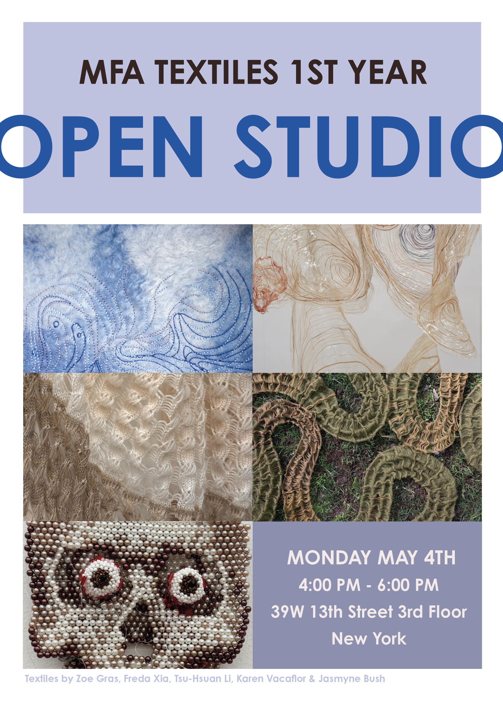 Parsons Textiles MFA Spring ‘26 Open Studio