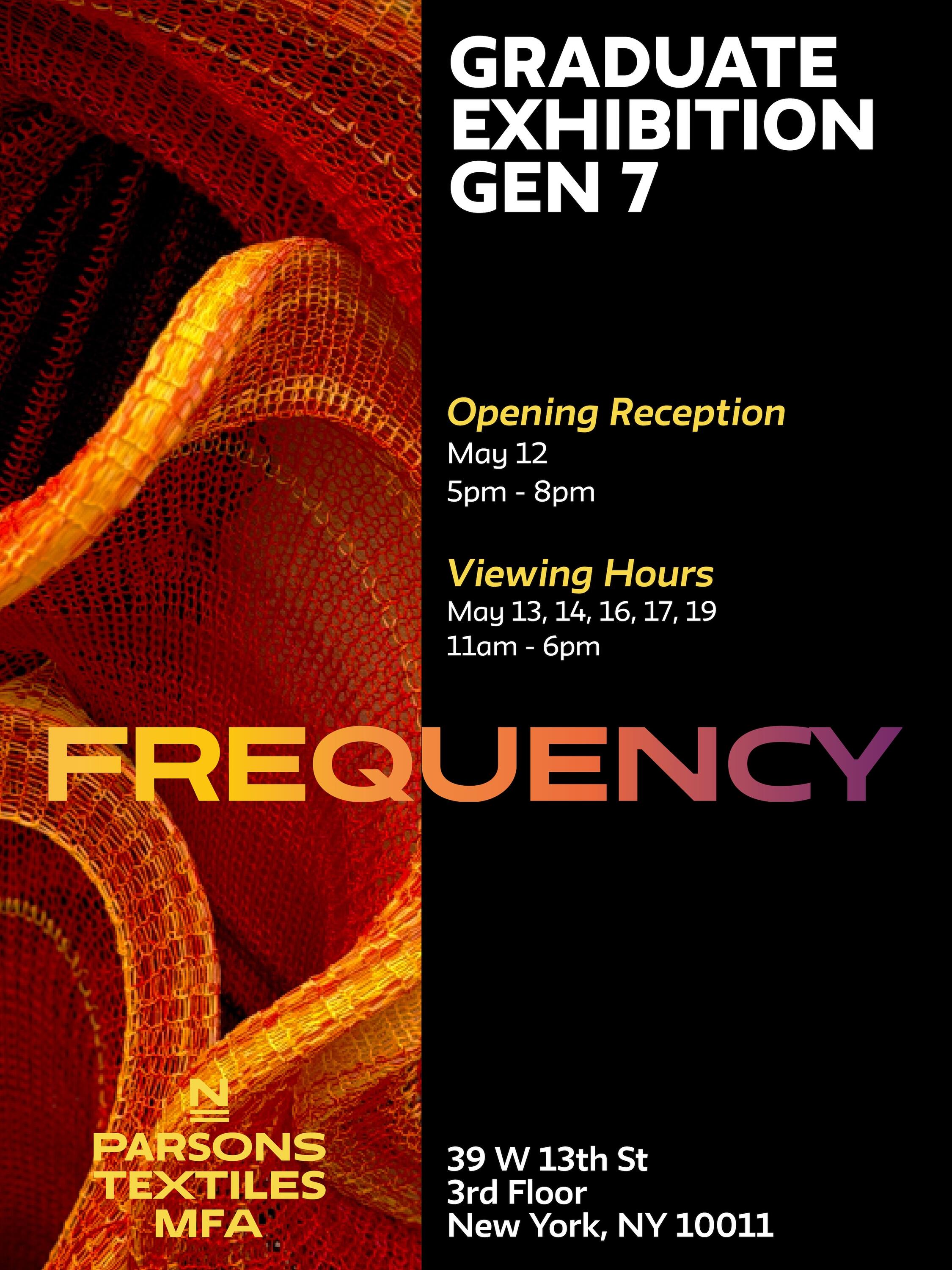 Parsons Textiles MFA Spring ‘26 Graduation Exhibition