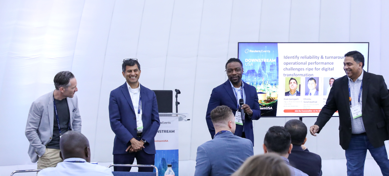 4 speakers leading an interactive session at Downstream USA