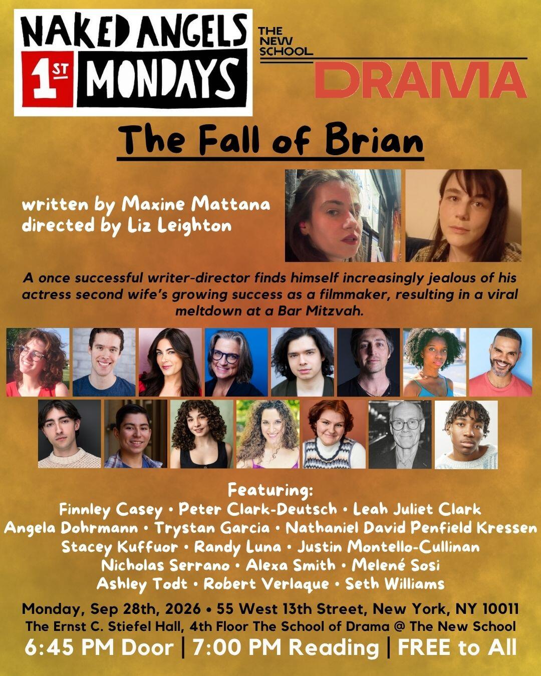Naked Angels 1st Mondays at The School of Drama